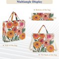 thumbnail image 6 of FORMRS Womens Corduroy Tote Bag Crossbody Shoulder Handbag with Pocket, Hand Drawn Floral, 6 of 7