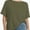 Army green, variant on Oversized T Shirts for Women Short Sleeve Loose Fit Crewneck Summer Tops Casual Basic Rolled Sleeves Tee Shirt