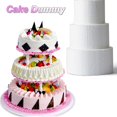 thumbnail image 2 of 3-Piece Round Foam Cake Dummies Set - 4/6/8 Inch Cake Decorating Practice Models for Sugarcraft Flower Display, Wedding Cake Show - Reusable Display Stand, 2 of 9