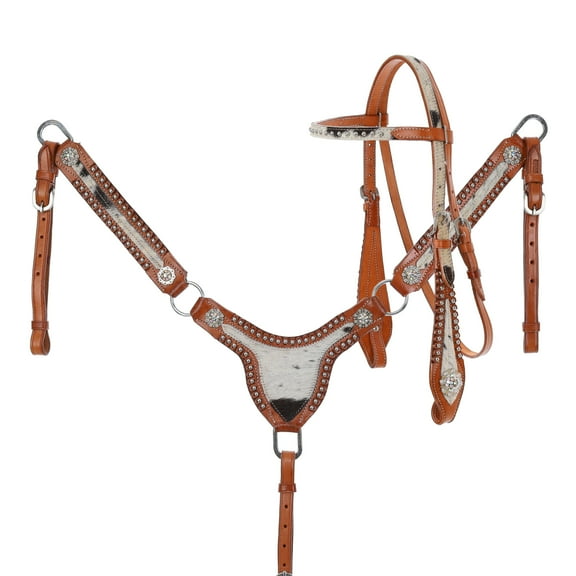 Showman Hide Haven Browband Headstall & Breast Collar Set
