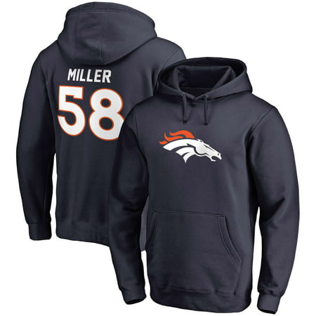 Von Miller Denver Broncos NFL Pro Line by Fanatics Branded Player Icon Name & Number Pullover Hoodie -