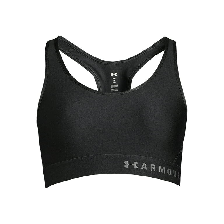 Under Armour Women's Armour Mid Keyhole Big Logo Sports Bra, Black/Black, X- Small : : Clothing, Shoes & Accessories