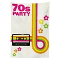 thumbnail image 3 of Ambesonne Colorful Tablecloth Rectangular Table Cover, 70s Party Casette Tape, 60"x90", Multicolor, 3 of 4