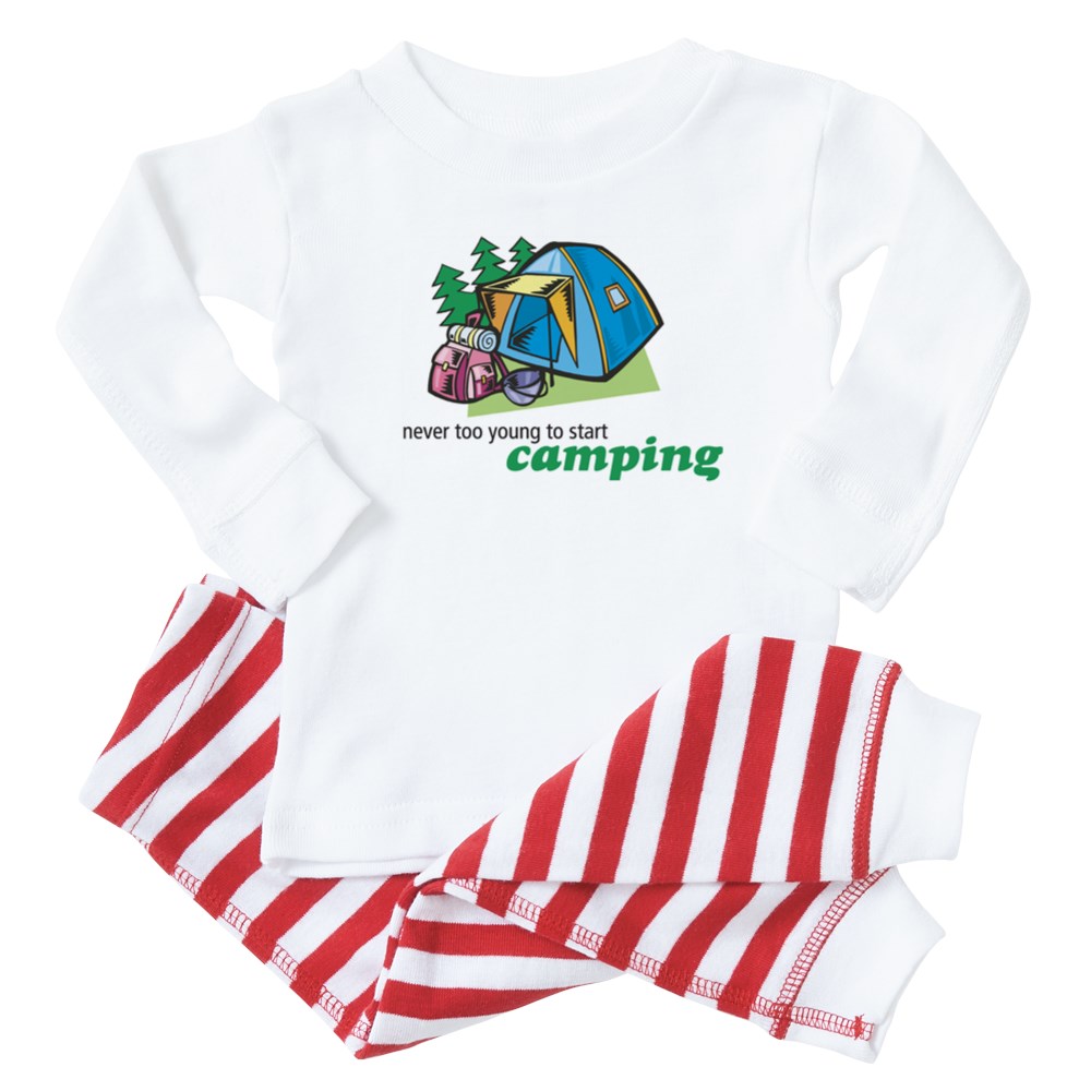 CafePress Never Too Young To Start Camping Toddler Long Sleeve