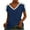 Blue Shirts for women, variant on Women's Loose Raglan Lace Pullover Short Sleeve Tops V Neck Blouse Casual Relaxed Workout Girls Solid Color Crochet Eyelet Tees Summer Trendy Black M