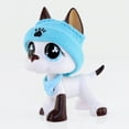 thumbnail image 4 of Mini lps shop White Great Dane Dog #577 Spotted Different Eyes with Beanies Hat Collar, 4 of 8