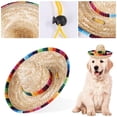 thumbnail image 4 of Sonducket 5 uds. Sombreros de paja mexicanos, gorras de paja Natural, hermosos suministros para perros, sombrero de sol duradero portátil, gorras ligeras Sombreros Sonducket AP005869-00, 4 of 6