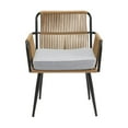 thumbnail image 3 of Alburgh All-Weather Brown Wicker/Rattan Chairs with Light Gray Cushion, 3 of 7