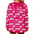 thumbnail image 6 of Xdegoge Valentine's Day Sweatshirt Women Love Heart Print Tops Long Sleeve Holiday Fashion Outfit Soft Oversized Crewneck Couples Matching Sweatshirts, 6 of 9