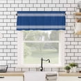 thumbnail image 3 of Abstract Blue Stripes Window Valances for Kitchen,Rod Pocket Valance Privacy Small Curtain,White Thick and Thin Lines Window Treatment Drapes for Bedroom Laundry Room Farmhouse Home Decor, 3 of 8