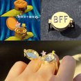 thumbnail image 2 of Anillos de dibujos animados de Bob Esponja, Patricio y Estrellas, mejores amigos para mujeres y hombres, lindos anillos de metal abiertos con personalidad, regalos, 2 of 4