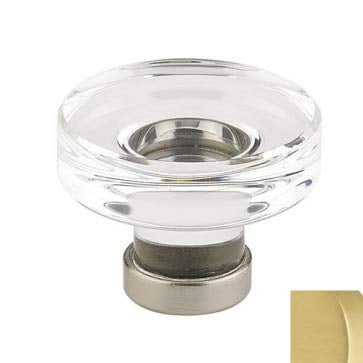 Emtek 86569US4 1.25 in. Grayson Crystal Cabinet Knob, Satin Brass