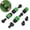 A-Green, variant on Fdelink 1 Set Of Internal Thread Quick Connector Water Pipe Connector American Standard,Plastic Connectors Hose 1Set 3/4 Inch Hose Water Garden Fitting Patio & Garden,4Pc Nuts, 6Pc Screws