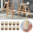 thumbnail image 3 of para patas de silla de alta transparencia, almohadillas protectoras para pies de muebles de silicona suave inferior, 10 piezas de para - Round S Marrón Sunnimix tapas de silicona para piernas, 3 of 8