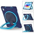 thumbnail image 2 of iPad 10th Generation 2022 Case 360°Rotatable Stand with Shoulder Strap Handle Pencil Holder Heavy Duty Shockproof Silicone Protective Case for iPad 10, 2 of 8