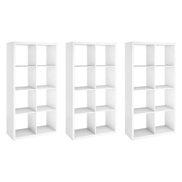 Closetmaid 4583 Bookcase Open Back 8 Cube Storage Organizer White 3 Pack Com Closetmaid 4583 Bookcase Open Back 8, Closetmaid Cube Storage White