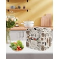 thumbnail image 5 of Coffee Stand Mixer Dust Cover with Storage Pocket & Handles, Brown Beans Cup Dessert Drink Monochrome Fits All Tilt Head & Bowl Lift Kitchen Appliance Cover Organizer Bag Accessories, 6-8 Quart, 5 of 6