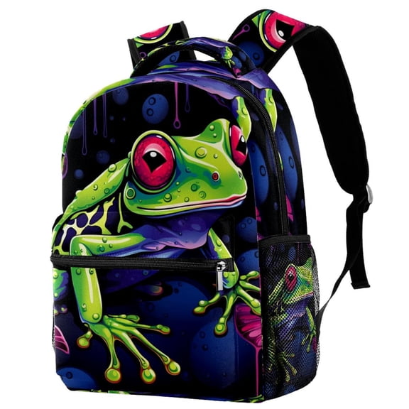 Lightweight Backpack Frog School Bag Travel Laptop Daypack for Men Women Casual Rucksack