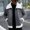 Gray, variant on Bomber Jacket Men Fleece Lined Thick Parka Leather with Chain Thick Work Jacket Gray L