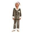 thumbnail image 1 of GPOECD Pyjamas de Noël Assortis à Manches Longues pour Enfants Vert Armée_001, Enfant_130, 1 of 6