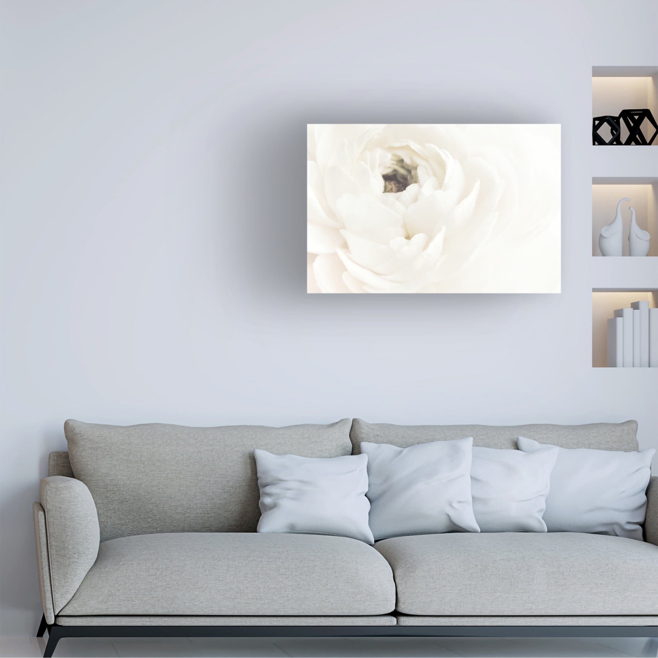 Pictufy Studio III 'White Flower 2' Canvas Art - 47 x 30 Inches