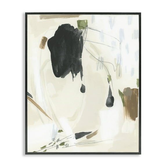 Stupell Industries Subtle Abstract Painting Abstract Painting Black Framed Art Print Wall Art, 11 x 14