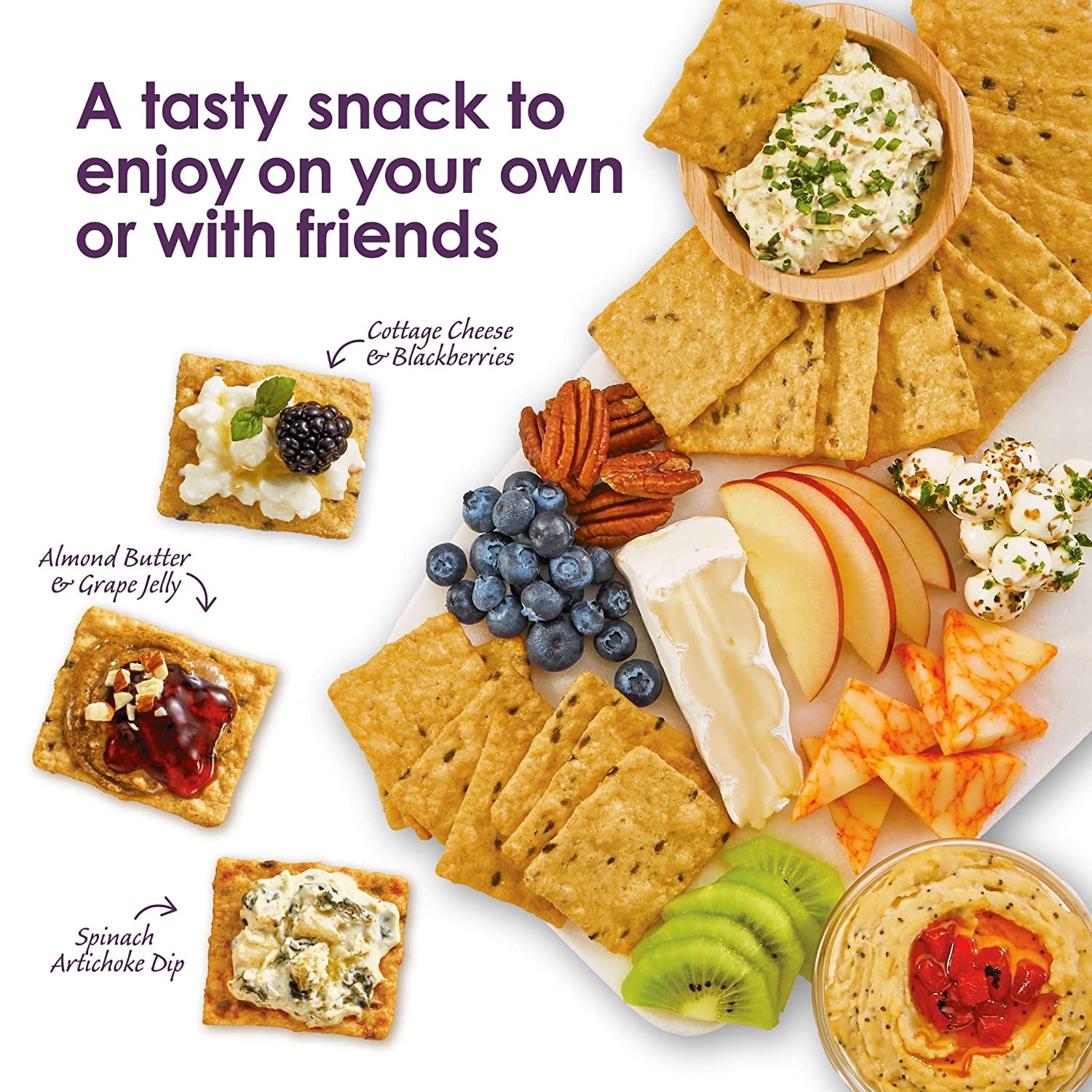 Pack of 12, Crunchmaster Sea Salt Multi-Grain Crackers, 4 oz
