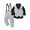 Gray, variant on CARETOO Toddler Boy Clothes Suit Formal Plaid Shirt Waistcoat Tie Suspender Pants Cotton Fabric Set