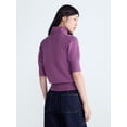 thumbnail image 3 of Scoop Women’s and Women’s Plus Cashmere Turtleneck Sweater with Elbow Length Sleeves, Lightweight, XXS-4X, 3 of 5