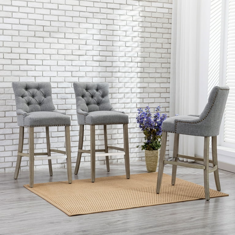 Gray bar stools set of 3 sales