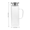 thumbnail image 4 of Glass Juice Pitcher Transparent Water Pitcher Glass Water Kettle Clear Water Kettle with Filter Lid, 4 of 8