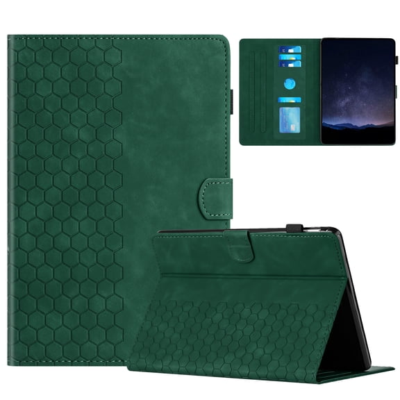 Decase Fashion Embossed Tablet Case for Amazon New Kindle 11th Generation (2022 Release) Case, PU Leather Folio Magnetic Cover Card Holder with Pen Holder,Green