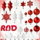 thumbnail image 5 of Rn'D Adornos Navideños De Bolas De Copo De Nieve - Juego Surtido A Granel De Adornos Navideños De Copos De Nieve Y Bolas Colgantes - 76 Adornos Y Ganchos Navideños (Rojo Y Blanco), 5 of 5