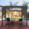 thumbnail image 3 of 2PCS 16x4 Ft Universal Replacement Canopy for Pergola Structure,Shade Canopy Cover, Waterproof Polyester Cover for Durable Use(Cover only), Brown, 3 of 9