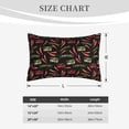 thumbnail image 4 of Honeii Red Chili Pattern Decorative Throw Pillow Case - Elevate Your Couch, Sofa, or Bed with Stylish Home Decor-14"x20", 4 of 6