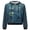 Blue, variant on Women's Zip Up Hoodie Gothic Style Spider Web Print Long Sleeve Hooded Sweatshirt Casual Jacket