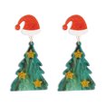 thumbnail image 4 of Yoyauz Christmas Earrings for Women Christmas Tree Earrings - Colorful Acrylic Christmas Holiday Pendant Earrings Great Christmas Gift Holiday Gifts, 4 of 8