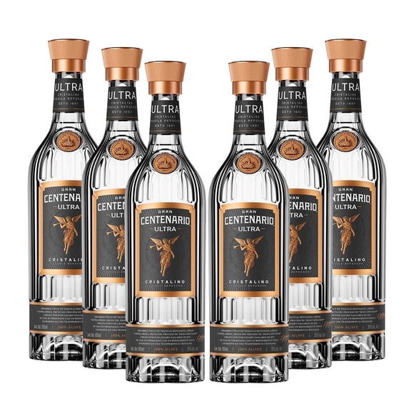 Pack 6 TEQUILA GRAN CENTENARIO ULTRA REPOSADO CRISTALINO 695ML Casa Cuero Tequila / Centenario / Cristalino
