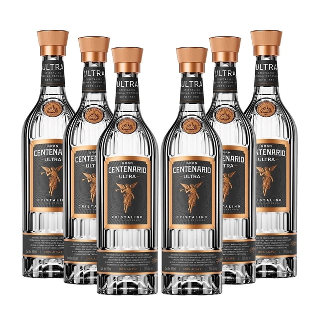 Pack 6 TEQUILA GRAN CENTENARIO ULTRA REPOSADO CRISTALINO 695ML Casa Cuero Tequila / Centenario / Cristalino