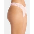 thumbnail image 2 of No Boundaries Women's Crossover Lace Thong Panty, Sizes XS to XXXL, 2 of 4