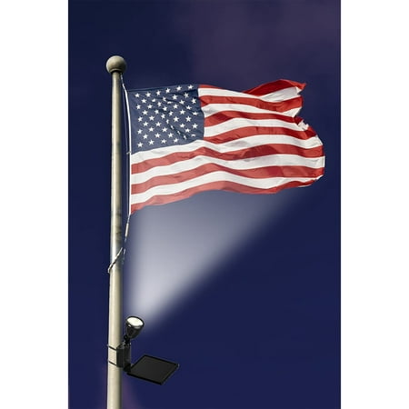 Maxsa Innovations Dusk to Dawn Solar Powered LED Flag Light with Mount