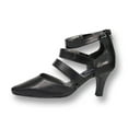 thumbnail image 3 of PEERAGE Lola Women's Wide Width Leather Dress Pumps, 3 of 4
