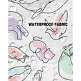 thumbnail image 5 of Pack of 2 Outdoor Pillow Covers, Spring Line Painting Whale Elephant Rabbit Waterproof Square Throw Pillowcase Cushion Decorative Pillow Covers for Couch Patio Tent, 26x26 in, 5 of 6