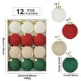 thumbnail image 2 of 12 Pcs Christmas Ornaments Ball Ornaments 3.15 Inch Boho Farmhouse Crochet Christmas Balls Modern Handmade Woven Knitted Cotton Baubles for Xmas Tree Rustic Farmhouse Holiday Decor, 2 of 4