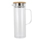 thumbnail image 1 of BRI Botella de agua fría de 1100ML, jarra de agua fría transparente, jarra de jugo con tapa para uso doméstico, tapa de bambú, 1 of 10