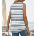 thumbnail image 5 of Blusa sin mangas impresa moda poliéster suave plisado verano sin mangas tops para las mujeres, 5 of 5