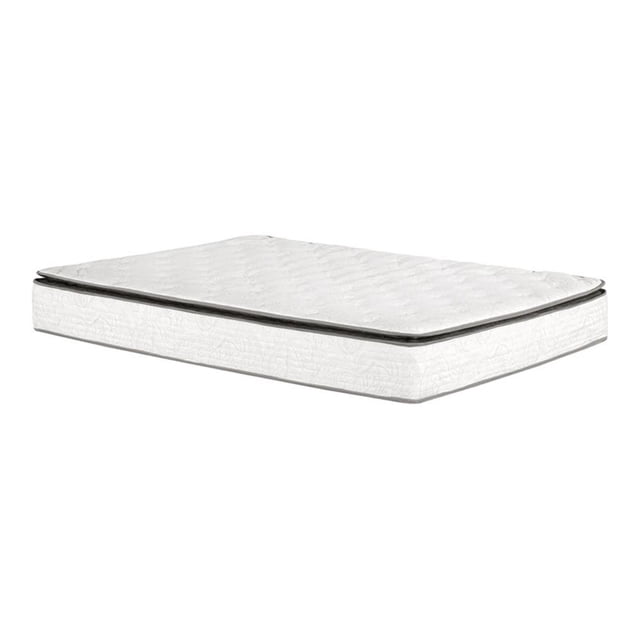 Pemberly Row Matelas Simple à Ressorts Ensachés à Plateau Euro 10 Pouces Blanc