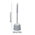 thumbnail image 6 of Toilet Brush, Toilet Brush and Holder with 304 Stainless Steel Handle, Space Saving Toilet Bowl Brush for Storage, Durable Bristles Toilet Scrubber for Bathroom Cleaning(Gray), 6 of 6