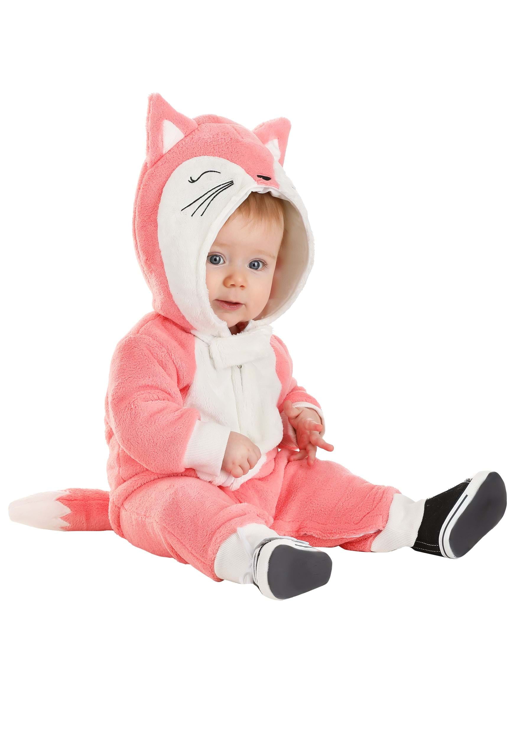 Baby's Pink Fox Onesie Costume