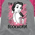 thumbnail image 3 of Disney Princess - Belle The Bookworm - Toddler & Youth Girls Raglan Graphic T-Shirt, 3 of 5